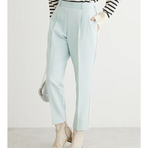 きれいシルエットパンツ アンクルテーパード ミント 通勤 お仕事 オフィス イージーパンツ パンツ