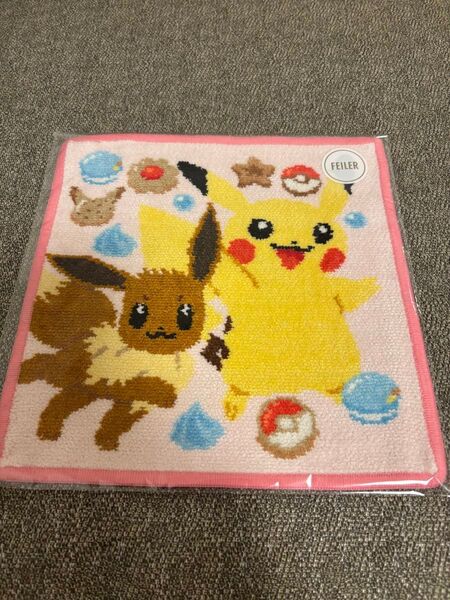 【新品未開封】ピカチュウ イーブイ ポケモン フェイラー ハンカチ