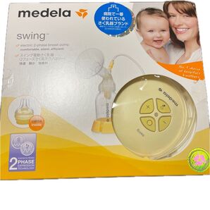 メデラ medela 搾乳器 スウィング swing シングルポンプ スペア付き