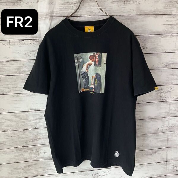 【希少】FR2 エフアールツー 半袖 Tシャツ グラフィックデザイン 黒 ブラック Mサイズ fucking rabbit
