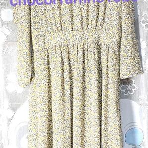 ◆【 chocol raffine robe 】春/フラワープリント/レトロ風/ロングワンピース/くすみカラー/FREE◆