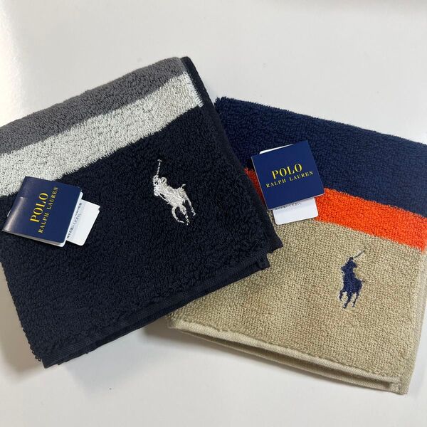 POLO RALPH LAUREN ポロ ラルフローレンタオルハンカチ 2枚