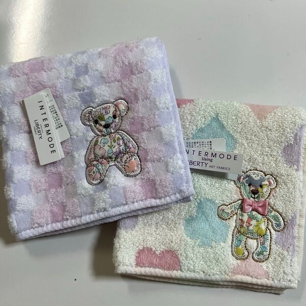 LIBERTY リバティ ハンカチ タオルハンカチ インターモード 2枚 クマ
