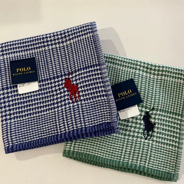 POLO RALPH LAUREN ポロ ラルフローレンタオルハンカチ 2枚