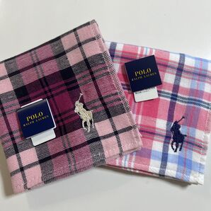 POLO RALPH LAUREN ポロ ラルフローレンタオルハンカチ 2枚