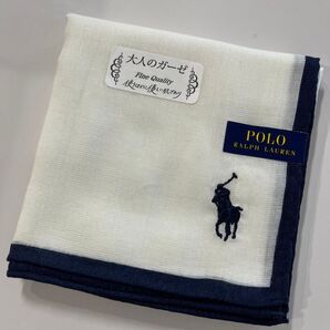 POLO RALPH LAUREN ポロ ラルフローレンタオルハンカチ 大人のガーゼハンカチ 大判ハンカチ 約50cm