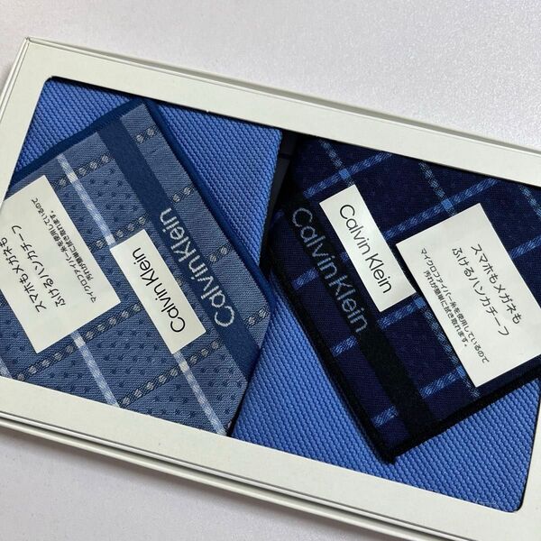 Calvin Klein カルバンクライン ハンカチ タオルハンカチ スマホもメガネもふけるハンカチ 2枚