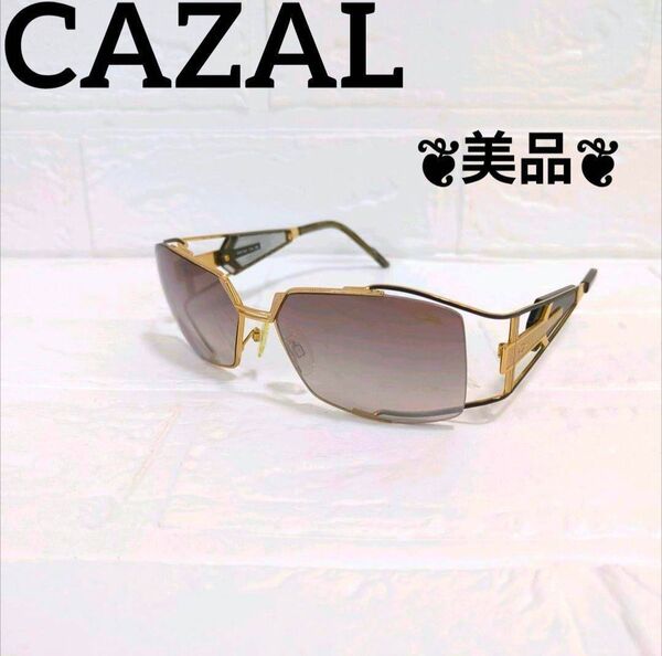 美品 CAZAL カザール サングラス ブラック ゴールド 931