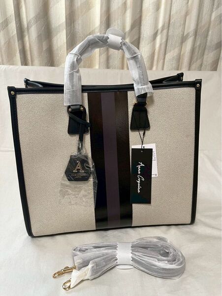 新品 未使用 難あり ANNE COQUINE トートバッグ バッグ タグ付き ビジネスバッグ 2way 大容量
