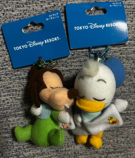 東京ディズニーリゾート ストラップキーチェーン ドナルド&グーフィー セット