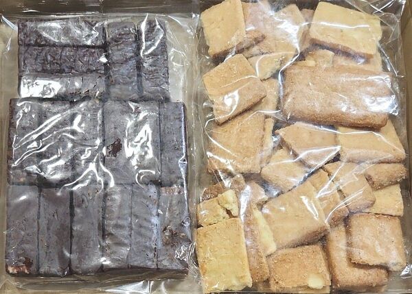チョコ掛けパイサンド・ショートサブレ