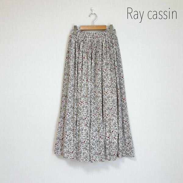 Ray cassin 花柄消しプリーツスカート 総柄 レイカズン ロングスカート