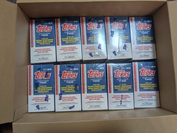 MLB 2025 Topps Series 2 Baseball Value Box 【新品シュリンク未開封10ボックスセット】①