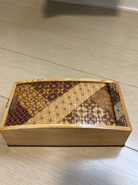 アンティーク お土産品 長期自宅保管品 民芸品 工芸品 レトロな箱とコマ レトロ駒 昭和レトロ 小物入れ
