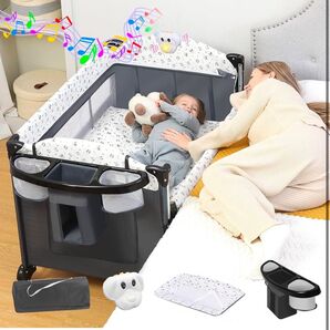 Donpemu ベビーベッド 110*70cm ベビーサークル 赤ちゃん 子供