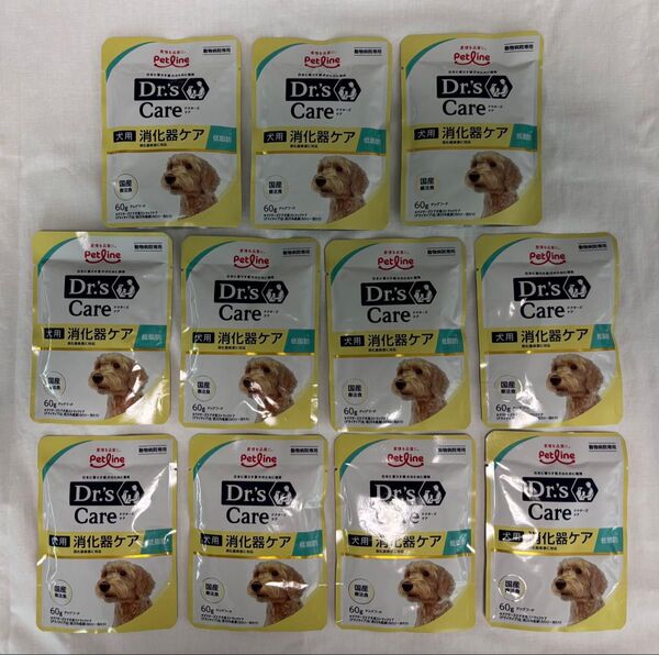 Dr's Careドクターズケア 犬用 消化器ケア 低脂肪 60g 11袋 ウェット パウチ
