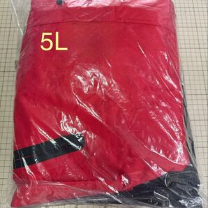 新品 レインコート XXXXL レッドブラック 大きいサイズ