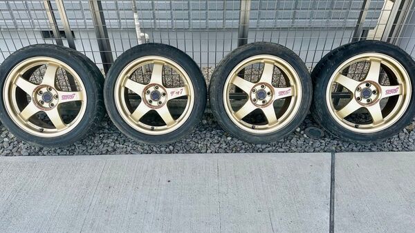 超希少 STIオプション RAYS鍛造ホイール 17インチ PCD100 7.5JJ オフセット53