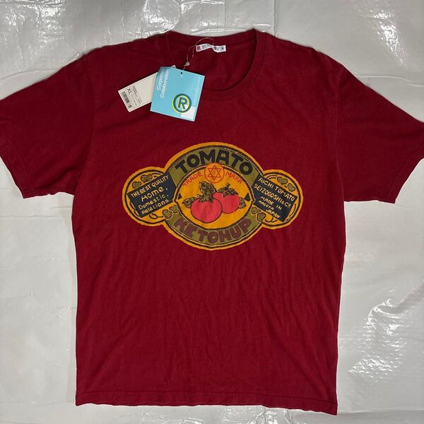 【新品】タグ付 UNIQLO KAGOMEコラボ Tシャツ 半袖Tシャツ コットン UT XL トマトケチャップカラー