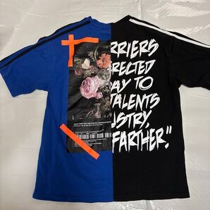 【BIKE STAR】袖ラインドッキングビッグシルエット 半袖Tシャツ バックプリント