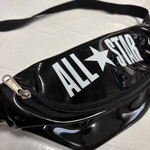 【未使用】converse All STAR エナメルボディバック ウエストバック ブラックキラキラエナメルバック