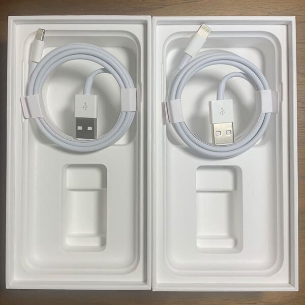 迅速発送! 2本セット アップル iPhone 純正ライトニングケーブル タイプA 1M 【新品未使用】