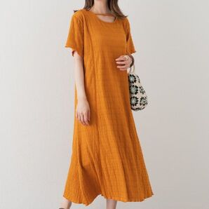 カスタネ カットシャーリングワンピース