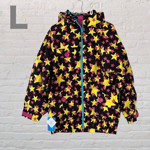 【新品】スノーボードウェア L 星柄 派手 アウトドア 登山 可愛い おしゃれ 登山 ジャケット スノーボードジャケットウェア