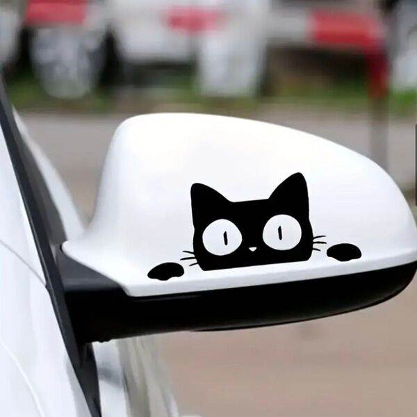 黒猫 ステッカー 車 カーステッカー 猫 窓ガラス シール スマホ #2 カッティングステッカー ねこ