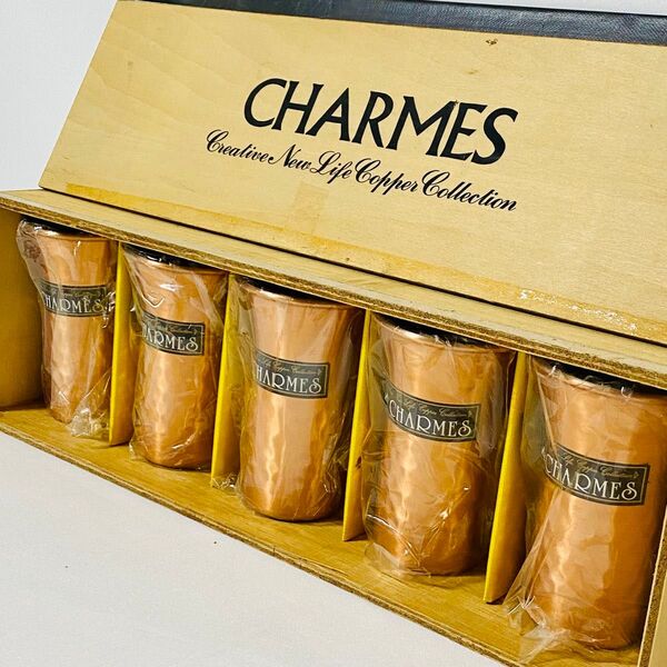 CHARMES 銅製 カップ 5個セット ハンマード タンブラー ペア グラス ビアグラス ビールグラス コップ 酒器