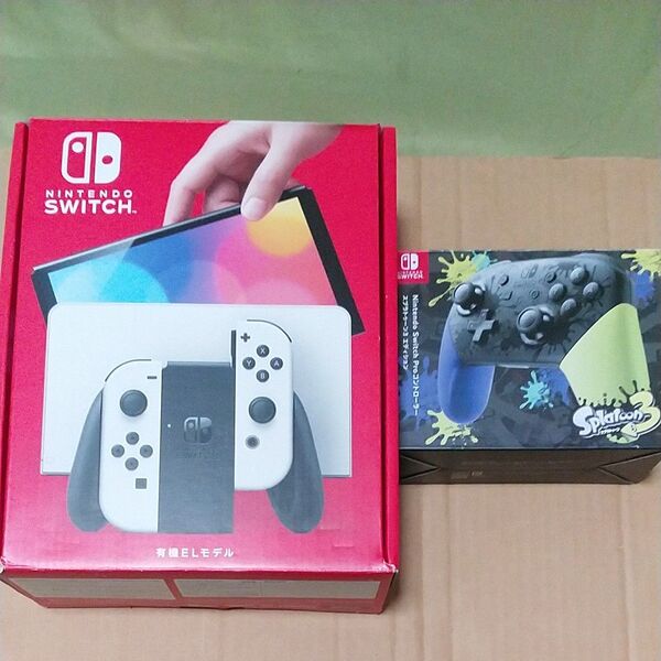 Nintendo Switch 有機ELモデル ホワイト、ケース、Proコントローラー スプラトゥーン3 エディション セット
