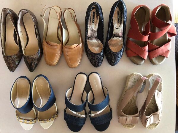 22.5 23 23.5 夏向け中心 レディース 7足 まとめ売り サンダル パンプス 靴 シューズ セット