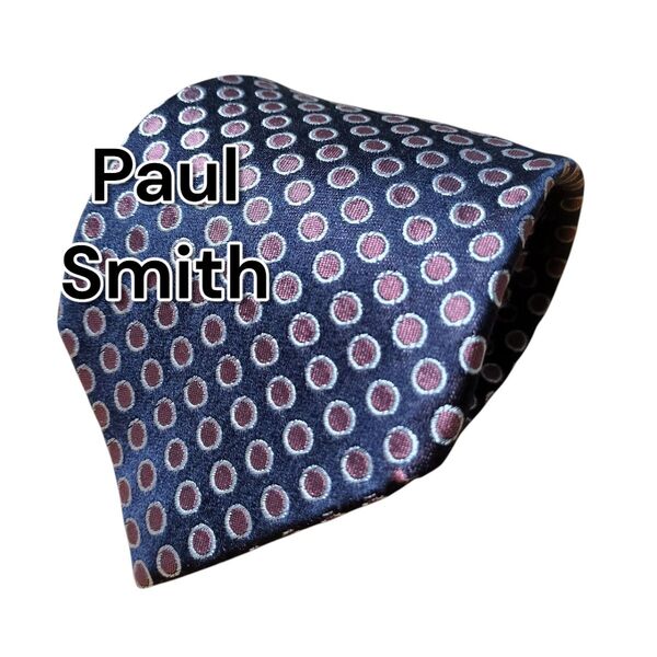 【Paul Smith】ポールスミス ネイビー系 ドット柄 日本製