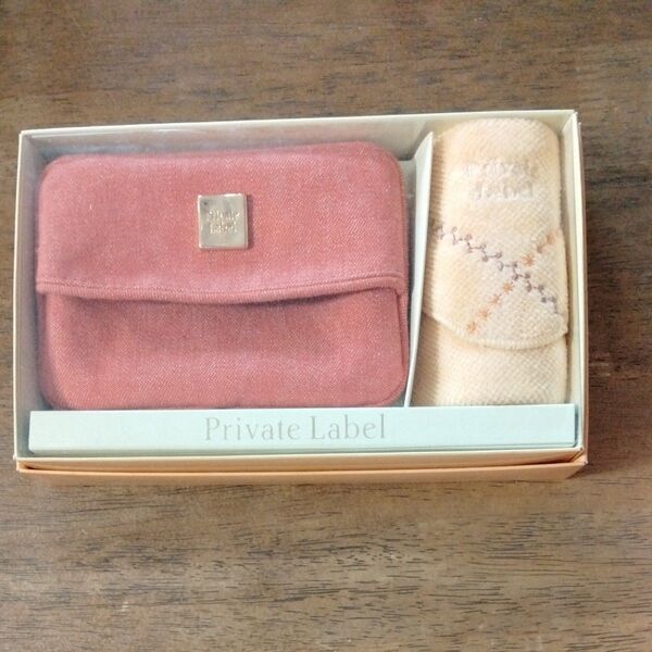 Private Label ティッシュケース&タオルハンカチ 2個セット