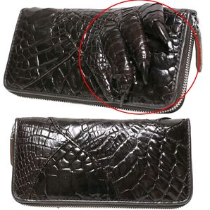S20 爪 クロコダイル 長財布 ラウンドファスナー メンズ いかつい 新品 ラウンドジップ 本革 鰐皮財布 人気 カッコいい