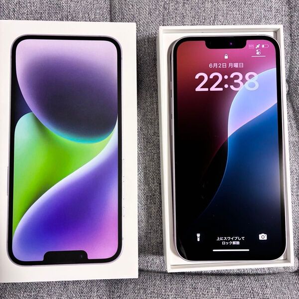 【美品】iPhone14 256GB パープル SIMフリー
