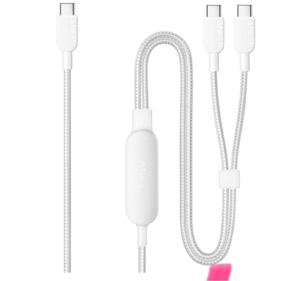 Anker USB-C & USB-C ケーブル (2-in-1, 140W) ホワイト