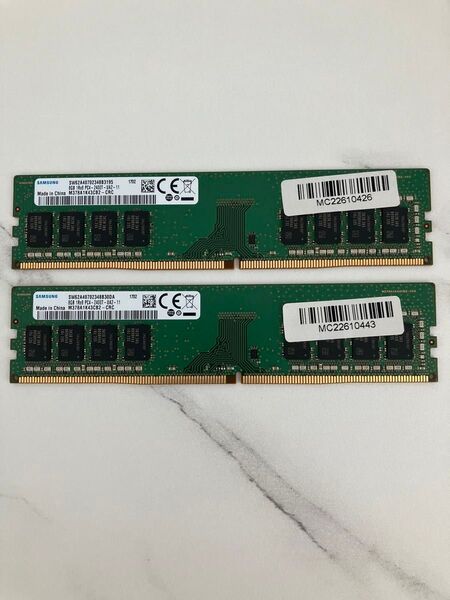 SAMSUNG DDR4メモリ 8GB 2枚セット PC4-2400T