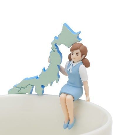 コップのフチ子JAPAN パステル 日本列島のフチ子 奇譚クラブ フィギュア フチコ