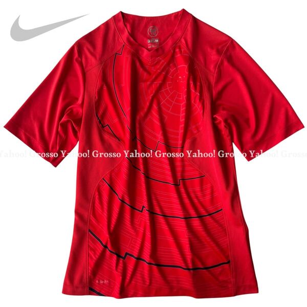 NIKE 半袖Tシャツ*ゲームシャツ*トレーニングウェア*サッカー*ユニフォーム*トータル90*ナイキ*レッド*M*移染あり