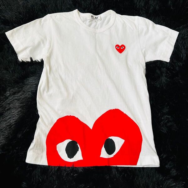 プレイコムデギャルソン Tシャツ PLAY COMME des GARCONS 白 半袖