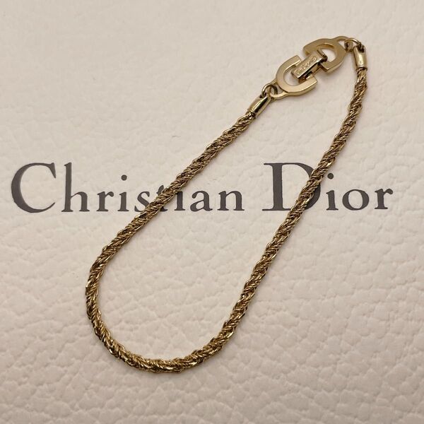 Dior ディオール ブレスレット ゴールド CDロゴ ユニセックス ツイスト アクセサリー