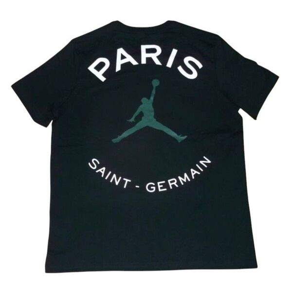 【美品】NIKE ジョーダン PSG パリサンジェルマン Tシャツ 半袖 Mサイズ 黒 緑 DB6515-010【匿名配送】