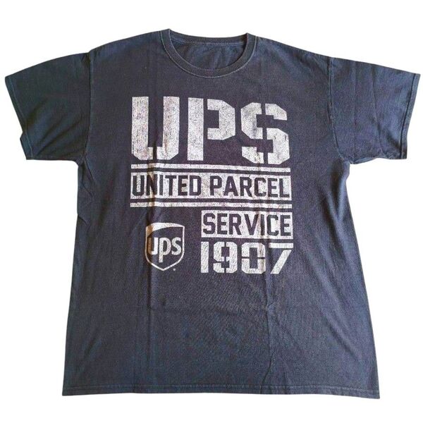 【夏物】Tシャツ 半袖 クルーネック UPS 企業Tシャツ US古着 Lサイズ 美品【匿名配送】
