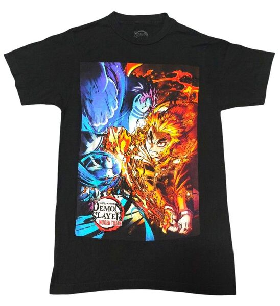 【鬼滅の刃 無限列車編】Tシャツ 半袖 クルーネック US古着 XSサイズ 煉獄杏寿郎 猗窩座 海外公式 美品【匿名配送】