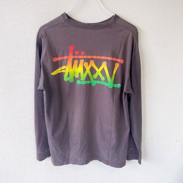 00s old Stussy オールド ステューシー フェード ロンT レゲエ ラスタカラー ヴィンテージ Tシャツ ヴィンテージ