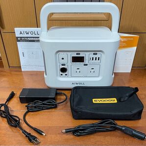 AIWOLL ポータブル電源 型番:AW600 出力600W (瞬間最大1200W)容量515Wh【新品・動作確認済】