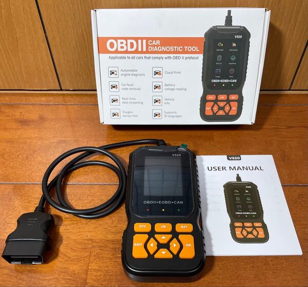 自動車故障診断機 OBDⅡ V520 日本語設定済み【新品・動作確認済】2024年10月からの必需品
