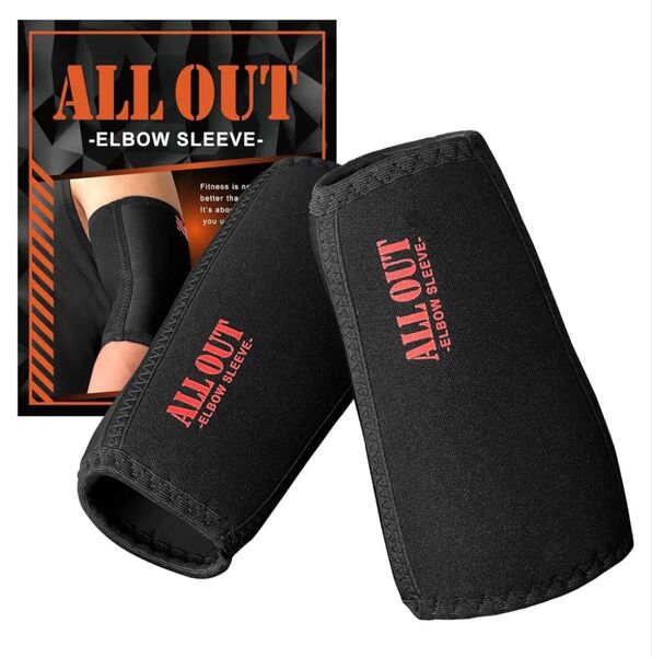 ALLOUT【IFBB Pro 湯浅幸大選手 監修】エルボースリーブ 肘サポーター 筋トレ ウェイトトレーニング