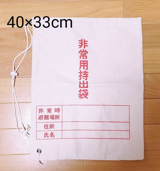 値下げ交渉可 非常持出袋 未使用汚れシワ有り 40×33cm